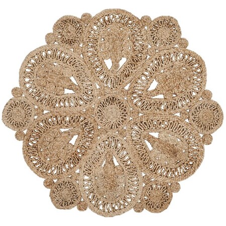 Safavieh 3 x 3 ft. Natural Fiber Hand Woven Rug, Round - Natural NF360A-3R